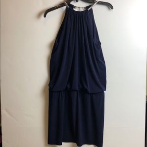 Jessica Simpson Blue Halter Dress